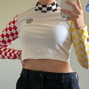 Checkered crop top